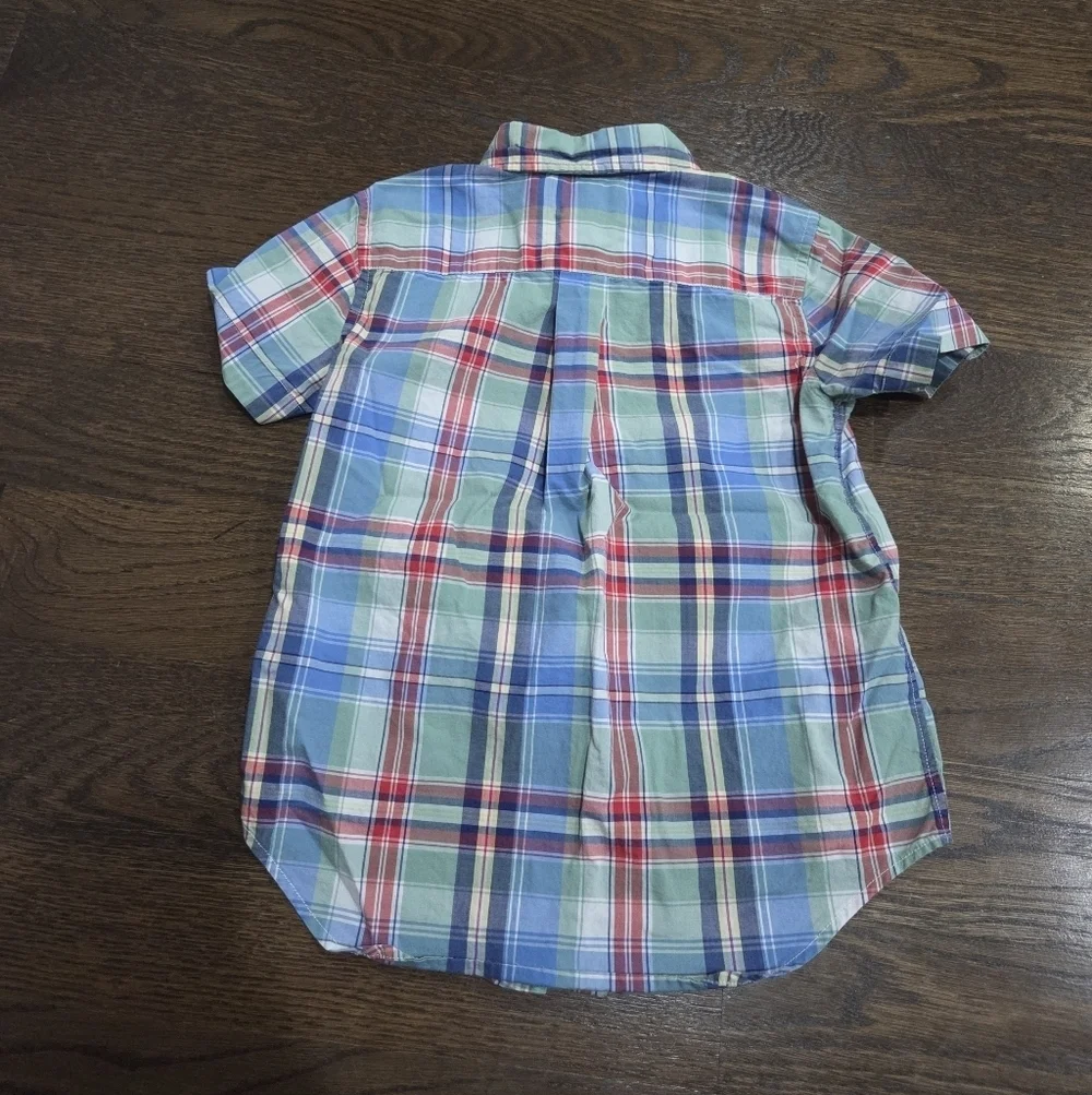 Ralph Lauren Plaid Short Sleeve Button Down  Shirt Sz.4T
